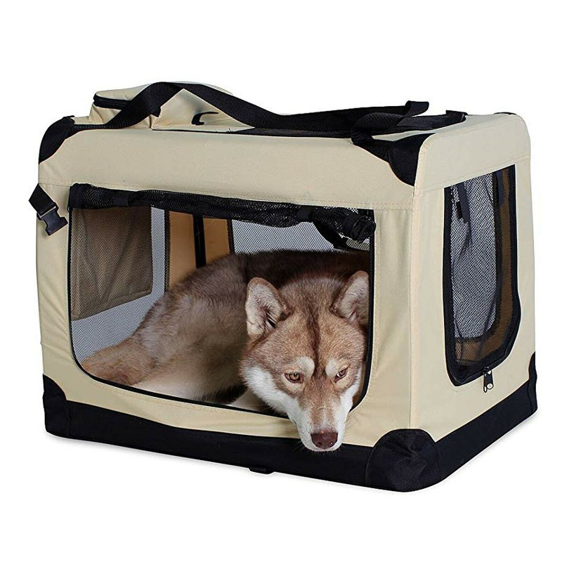 82 x 58 x 58 cm Caisse transport chien chat pliable portable
