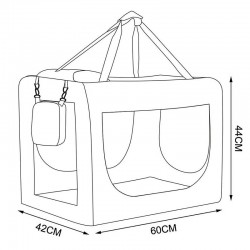 50 x 34 x 36 cm Caisse transport chien chat pliable portable