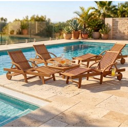 Chaise Longue 06DA Lot de 4...