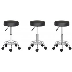 Tabouret G43K Noir Lot de 3...