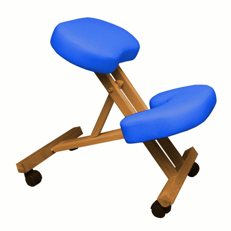 Siège ergonomique Kneeling A3B bleu roulettes Kneeling Tabouret Posture Dos  massage relaxation