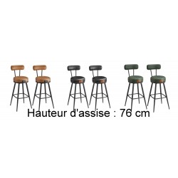 Lot de 2 x Tabourets Chaise...